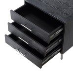 Treni Accent Table // Black + Chrome