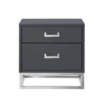 Perkolli Accent Table (Dark Grey + Chrome)