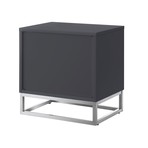 Perkolli Accent Table (Dark Grey + Chrome)
