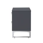 Perkolli Accent Table (Dark Grey + Chrome)