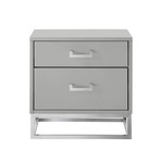Perkolli Accent Table (Dark Grey + Chrome)