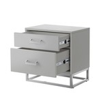 Perkolli Accent Table (Dark Grey + Chrome)