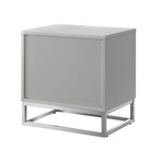 Perkolli Accent Table (Dark Grey + Chrome)