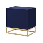 Perkolli Accent Table (Dark Grey + Chrome)