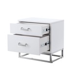 Perkolli Accent Table (Dark Grey + Chrome)