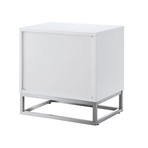 Perkolli Accent Table (Dark Grey + Chrome)