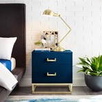 Perkolli Accent Table (Dark Grey + Chrome)