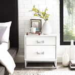 Perkolli Accent Table (Dark Grey + Chrome)