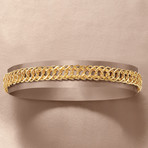 Classic Double Stainless Steel Curb Chain Bracelet