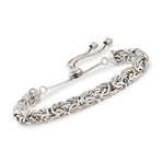Stainless Steel Byzantine Chain Bracelet + Pull Closure Bracelet