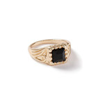 Black Sapphire Ring // 14K Gold Plating (11)