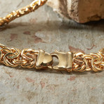 New York Thick Cut Stainless Steel Byzantine Bracelet
