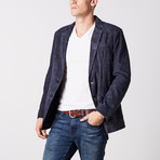 Boyle Leather Jacket // Navy (M)