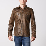 Clint Leather Jacket // Antique Brown (S)