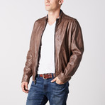 Gavin Leather Jacket // Grey (M)