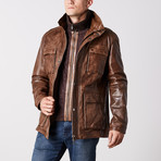 Jacob Leather Jacket // Mud (M)