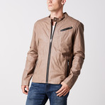 Garcia Leather Jacket // Taupe (2XL)