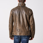 Ordell Leather Jacket // Antique Brown (XL)