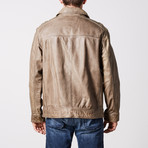 Parker Leather Jacket // Stone (M)