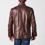 Paul Leather Jacket // Brown (M)