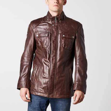 Paul Leather Jacket // Brown (S)