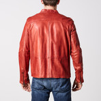 Wiggins Leather Jacket // Red (XL)