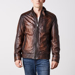 Shane Leather Jacket // Brown (L)