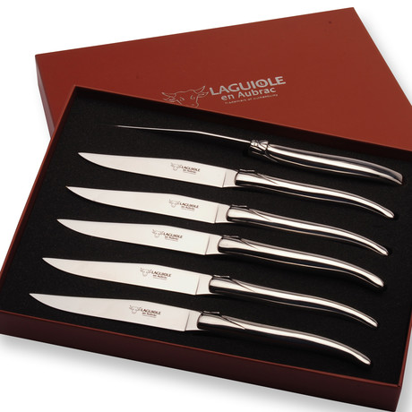 Shiny Stainless Steel Steak Knives // Set Of 6