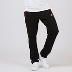 Kian Track Pants // Black + Red (S)
