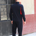 Ben Tracksuit // Navy Blue + Red (S)