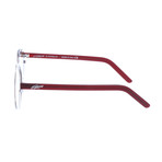 Unisex E3033 Sunglasses // Matte Palladium + Burgundy Temple