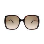 Jimmy Choo // Women's Chari Sunglasses // Brown + Gold