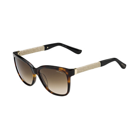 Jimmy Choo // Women's Cora Sunglasses // Havana Brown