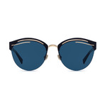Dior // Women's Sunglasses // Gold Black + Blue