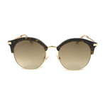 Jimmy Choo // Women's Hally Cat Eye Clubmaster Sunglasses // Havana + Brown Gradient