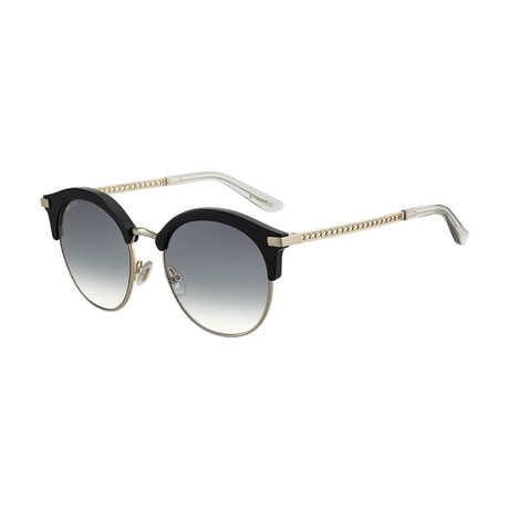 Jimmy Choo // Women's Hally Cat Eye Clubmaster Sunglasses // Black + Gray Gradient