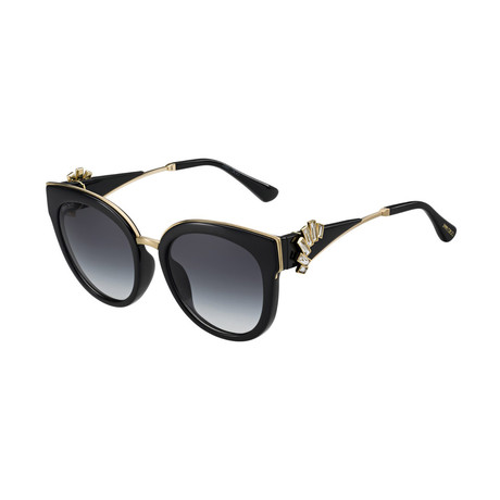 Jimmy Choo // Women's Jade Sunglasses // Black + Gold