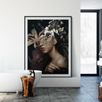 Black Flowers (27.55"W x 19.68"H)