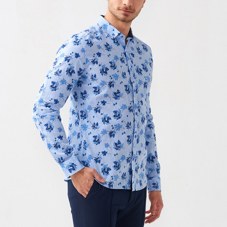 Gilberto Linen Shirt // Blue (S)