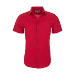 Ricardo Casual Short Sleeve Button Down Shirt // Red (XS)