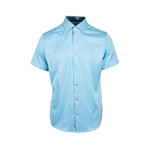 Devon Casual Short Sleeve Button Down Shirt // Blue (XL)