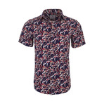 Waldo Casual Short Sleeve Button Down Shirt // Navy (2XL)