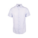 Enrique Casual Short Sleeve Button Down Shirt // Blue (L)