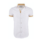 Neil Casual Short Sleeve Button Down Shirt // Yellow (2XL)