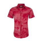 Nolan Casual Short Sleeve Button Down Shirt // Red (XS)
