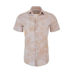 Brady Casual Short Sleeve Button Down Shirt // Beige (XL)