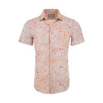 Joshua Casual Short Sleeve Button Down Shirt // Beige (L)