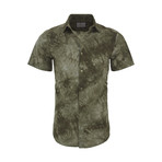 Sanford Casual Short Sleeve Button Down Shirt // Green (XL)
