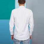 Benjamin Button-Up Shirt // White + Black (Large)