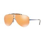Men's Shield Sunglasses // Blue + Orange